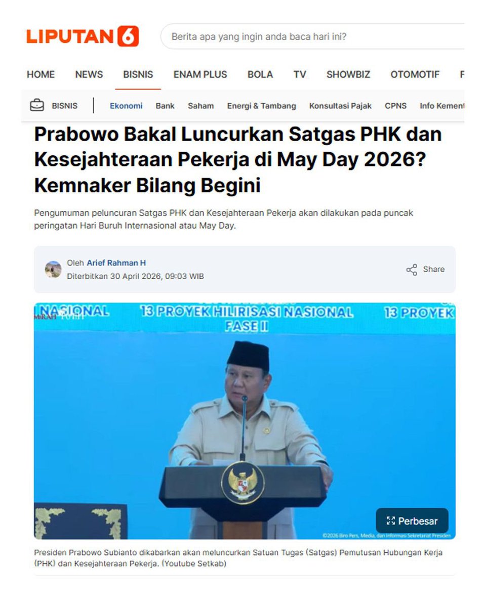 majeastic's tweet photo. semoga terealisasikan peluncuran program tersebut #SatgasPHK
Kesejahteraan Buruh Jadi Prioritas https://t.co/zWBbcXVwdd