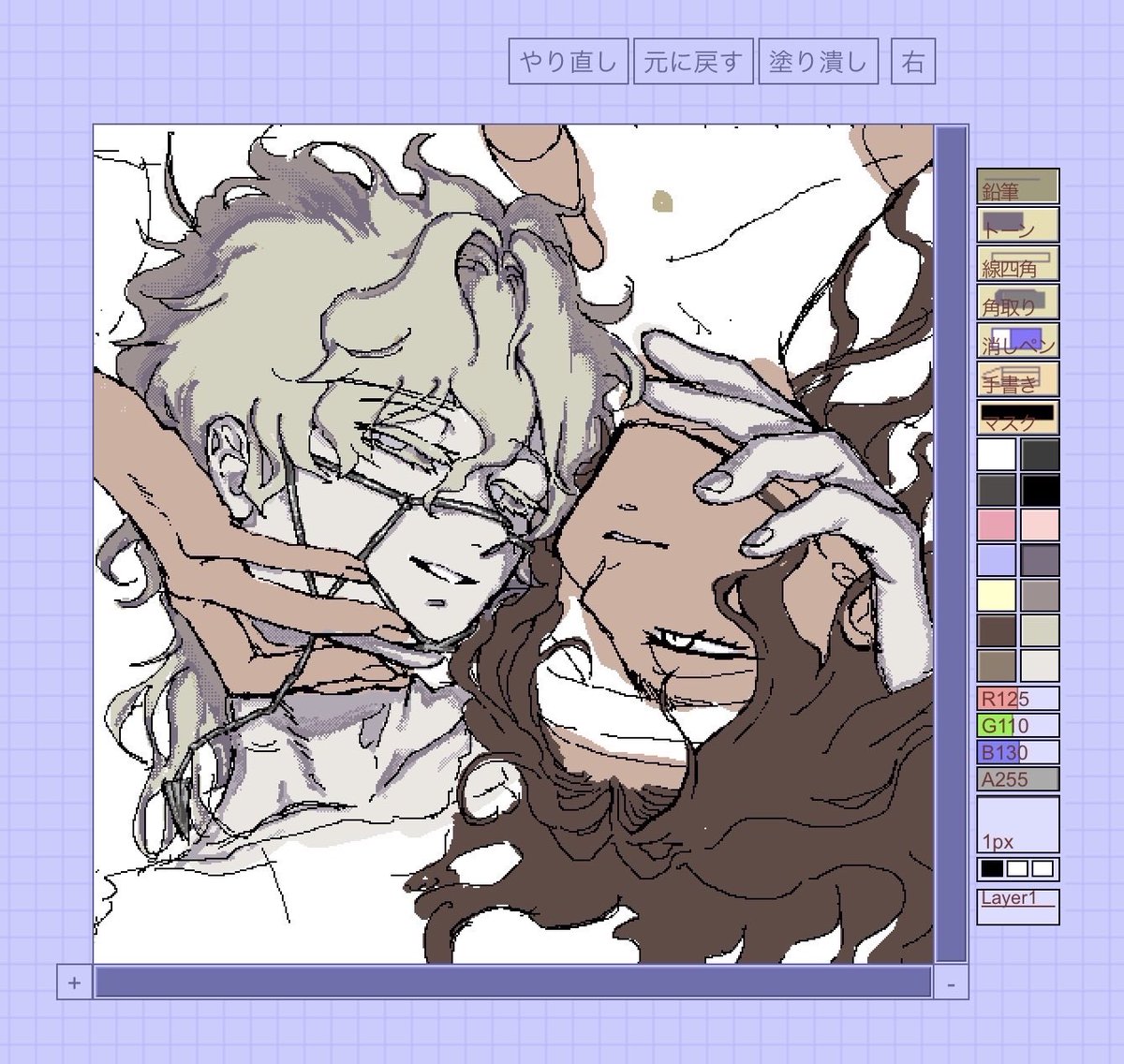 五億年ぶりにオエビで絵を描いているので。1人インターネット老人会開催中wip