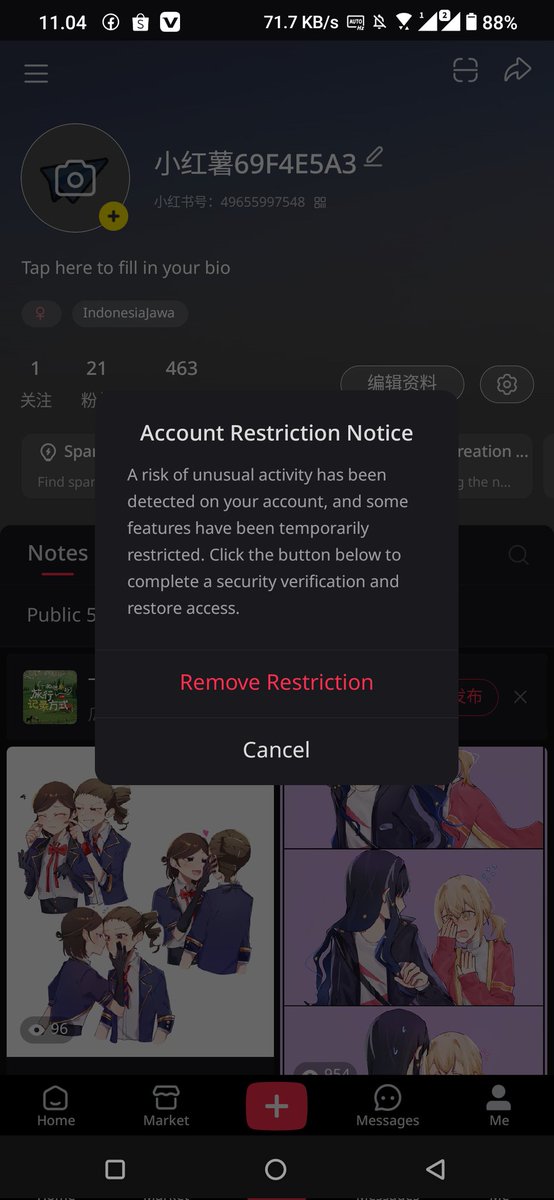 tracywoods_'s tweet photo. Alright, RedNote, I give up. I’m tired of always getting Account Restrictions or having to Verify my Account when I don’t even have a Passport. https://t.co/EwsjVPCEa0