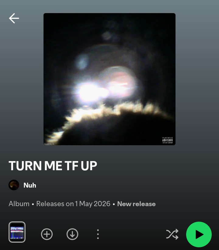 GEEK_WRLD's tweet photo. 🚨OUT NOW🚨

👤Nuh(@NuhhMane )

💽Turn Me Tf Up

🎵 13 Songs

👥Feats
Beebs
Prodbyhd

🚨OUT NOW🚨 https://t.co/t5LDxDQBV2