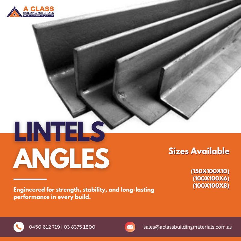aclassaustralia's tweet image. Strong builds start with the right materials

Premium Lintel Angles for durability &amp;amp; stability.
Sizes: 150x100x10 | 100x100x6 | 100x100x8

📞 0450 612 719 | 03 8375 1800
📧 sales@aclassbuildingmaterials.com.au

#Construction #Steel #BuildingMaterials #LintelAngles #Australia