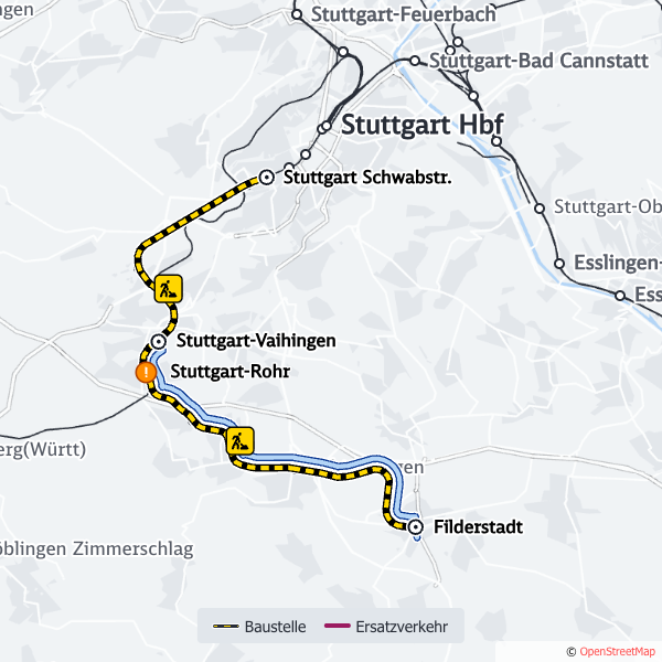 SBahn_Stuttgart's tweet photo. 🚧 #Drandenken 🚧
Die DB führt heute Nacht Instandhaltungsarbeiten an der Strecke zwischen #Filderstadt und #Vaihingen durch.
Die Linien #S1, #S2 & #S3 können nicht wie gewohnt verkehren.
Details, auch zum #Ersatzverkehr mit Bussen #S2E
👉 https://t.co/zJL6ogfkCg https://t.co/M8Rdu7RxWf