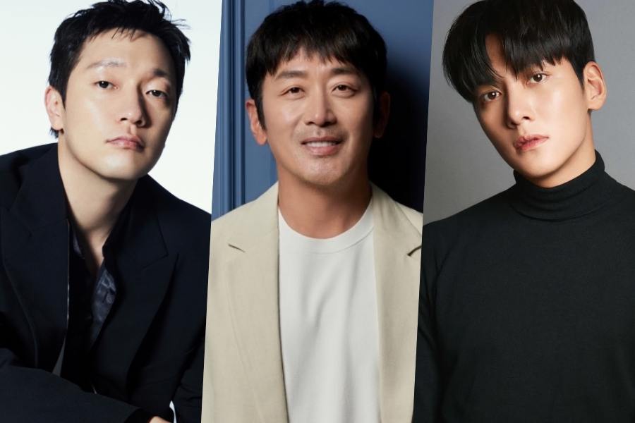 revistakoreain's tweet image. #SonSukKu, #HaJungWoo, #JiChangWook, #HyunBongSik e #SeoHyunWoo estrelam o filme #TheGenerals.

O longa ainda não possui data de estreia confirmada.

Cr: Soompi