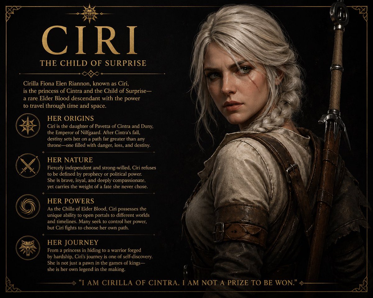 GranadoEspada7's tweet image. #Ciri image v2 by #GPT4o btw why not using 5 series huh? Scam Altman? #opensource4o