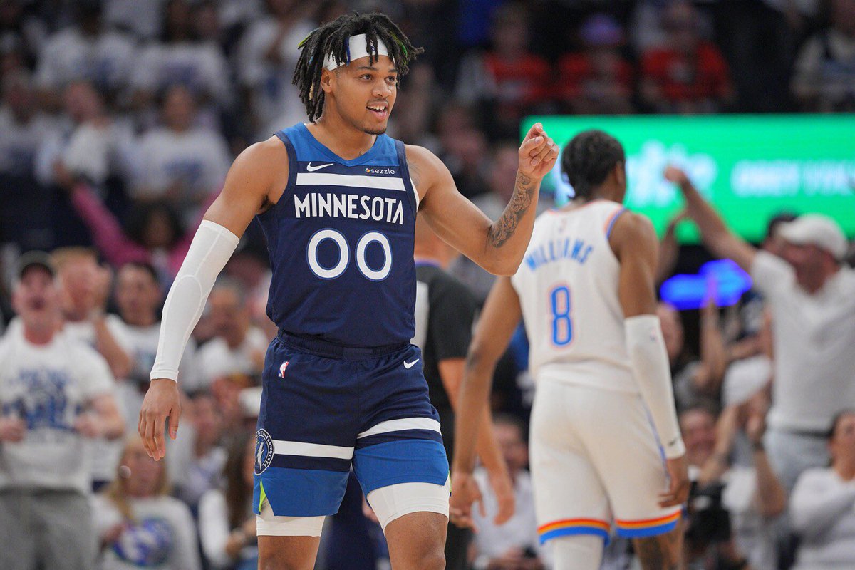 JADEN MCDANIELS AND TERRENCE SHANNON JR TONIGHT:

Jaden:
32 points
10 rebounds
3 assists

Shannon:
24 points
6 rebounds
2 steals

Timberwolves send Jokic and the Nuggets home &amp; advance to Round 2!