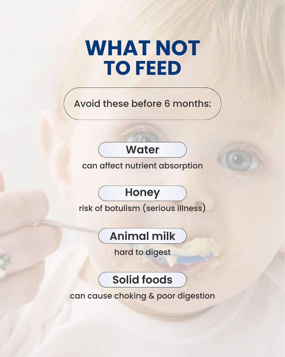 VoiceOfHealthIn's tweet image. A baby’s system is still developing, which means even small changes in diet can have a bigger impact than expected. 

Following the right feeding practices early on helps build a strong foundation for growth and immunity.

#BabyCare #InfantWellness #ParentingTips #Healthy