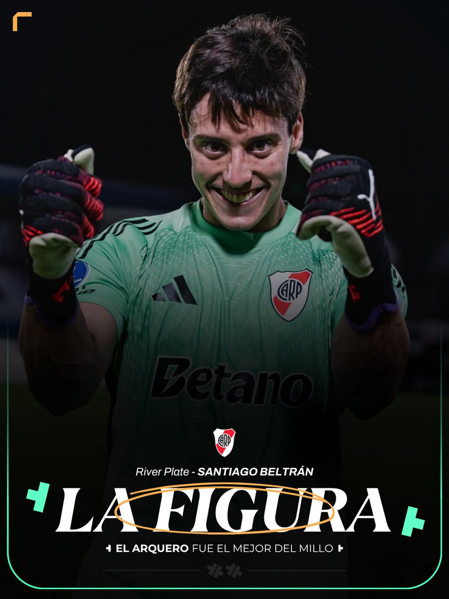 ¡BELTRÁN: LA FIGURA DE RIVER PLATE!

⭐ | Le contuvo un penal a Eduardo Sasha con el partido 0-0.

🧤 | Se lució con dos atajadas TOP en el primer tiempo.
