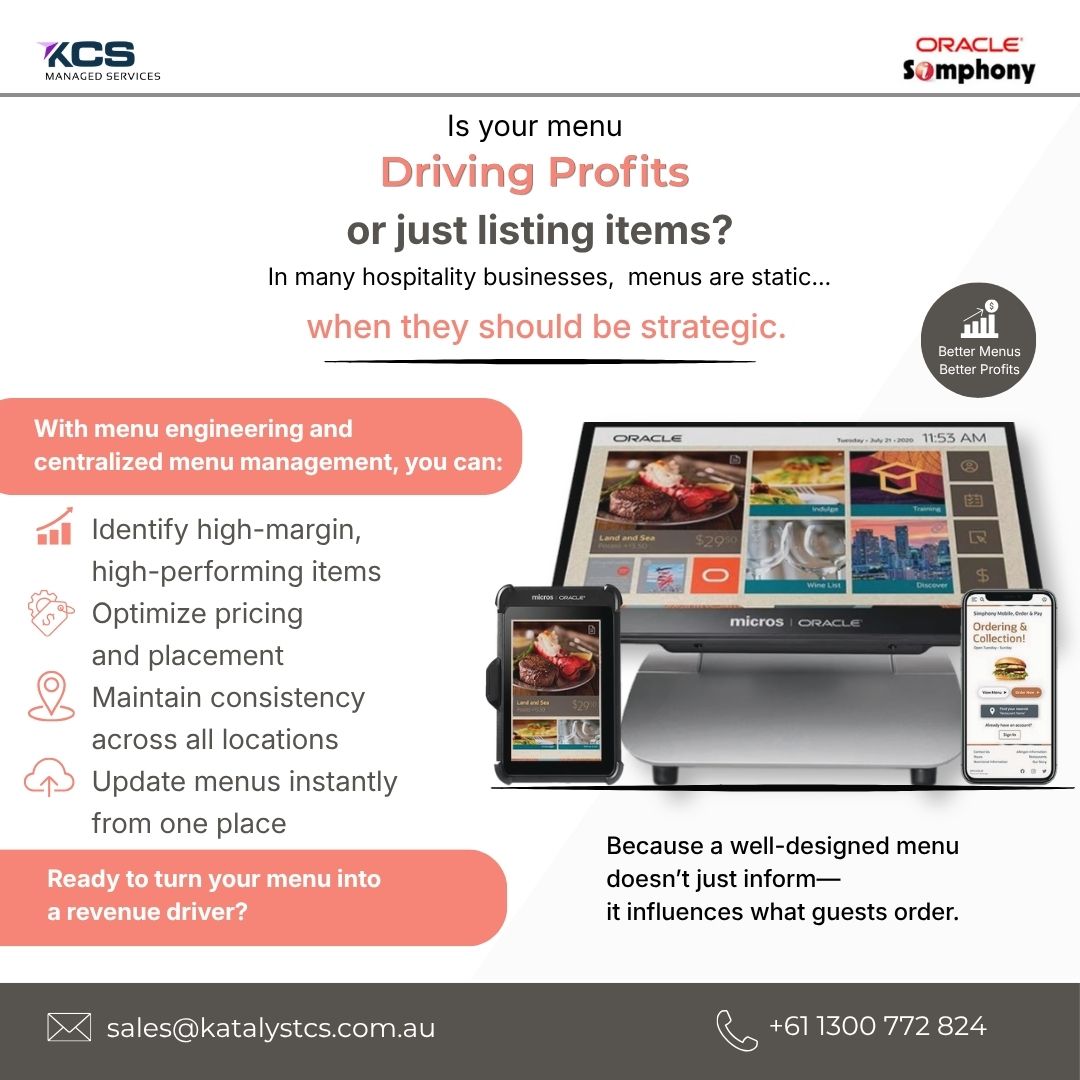 katalystcs_'s tweet photo. Is your menu driving profits—or just listing items?

With menu engineering and centralized menu management, you can:

Ready to turn your menu into a revenue driver?
Contact Us : +61 1300 772 824

#Hospitality #MenuEngineering #RestaurantManagement #FoodBusiness https://t.co/PWHHaEEcp4
