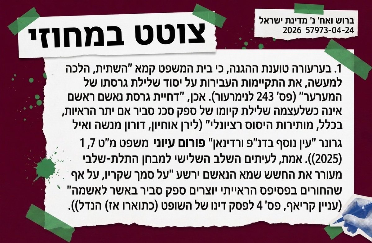 liranadv's tweet photo. ראו קישור למאמר המלא שכתבתי במשותף עם פרופ' דורון מנשה וד"ר איל גרונר, וצוטט בבית המשפט המחוזי בת"א:
https://t.co/vDYqxZBkVm https://t.co/vkRxEvfuuq