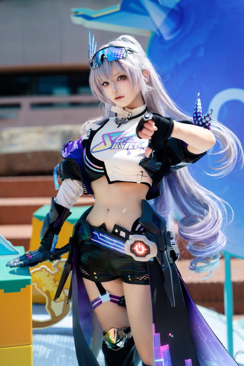 miee_cos's tweet image. Hello again Silver Wolf 

#HonkaiStarRai #cosplay #SilverWolf #fyp #SilverWolfLV999