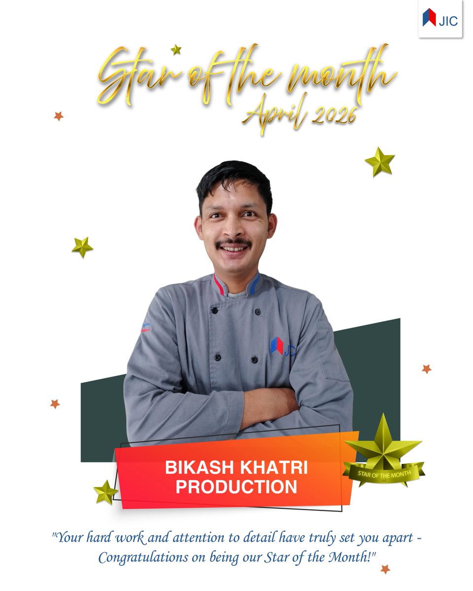 JIC15's tweet image. Our Shining Star, Mr. Bikash Khatri.

aljicblogger.wordpress.com/2026/05/01/our…
#StarOfTheMonth #uae #catering #aljazeeracatering #abudhabi