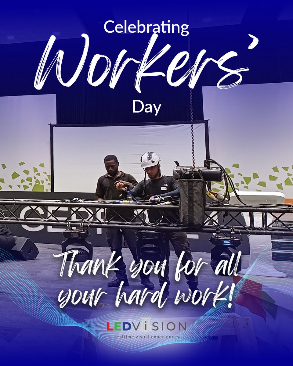 LEDVisionZA's tweet photo. 👷 Celebrating Workers’ Day

To the planners, fixers, and problem-solvers who make it happen. At LEDVision, our team is the force behind every seamless event.

Happy Workers’ Day to our incredible crew and all workers! 💙

#LEDVision #WorkersDay #Teamwork #EventProduction https://t.co/HVeTkedQca
