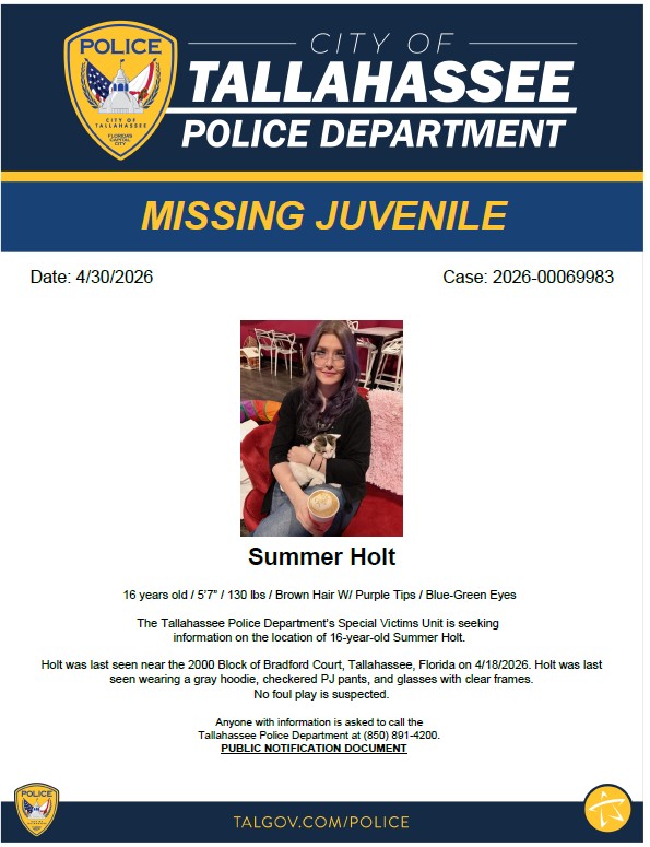 Tallahassee Police tweet media