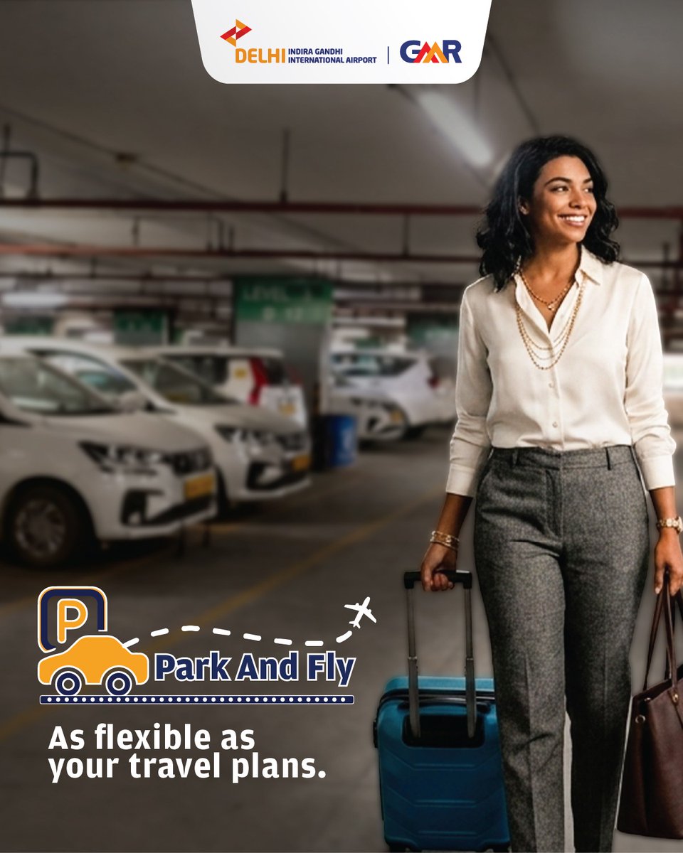 DelhiAirport's tweet image. 24/7 CCTV, constant patrolling, and zero stress. 
Pre-book a spot at our Multi Level Car Parking and fly without a worry.
To know more visit newdelhiairport.in/park-and-fly/

#DEL #Park&amp;amp;Fly