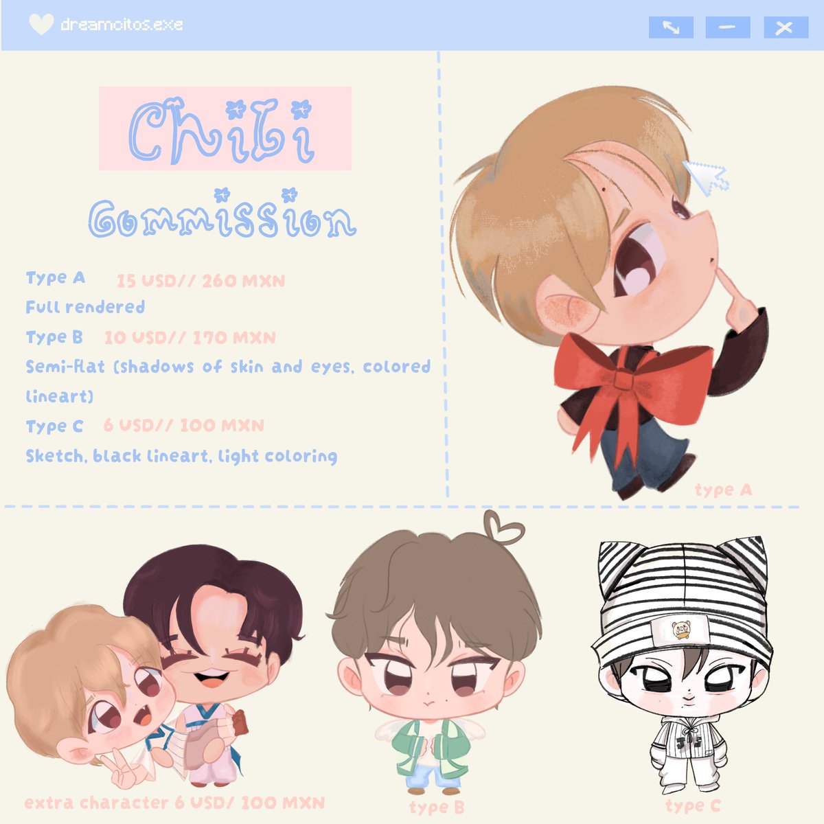 dreamcitos_'s tweet image. [RT PLS] Hi, im opening commissions for the first time here 🩷
If you have any question or special request please feel free to dm 🥹

#commissions #commissionsopen