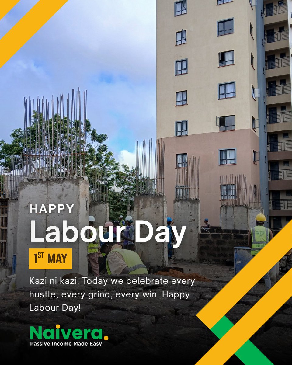 On this Labour Day, we pause to recognize the incredible dedication that fuels our industry. 
Kazi ni kazi.

At Naivera, we are constantly inspired by the grit and professional excellence displayed on our sites, specifically during the recent structural milestones at Membley Star