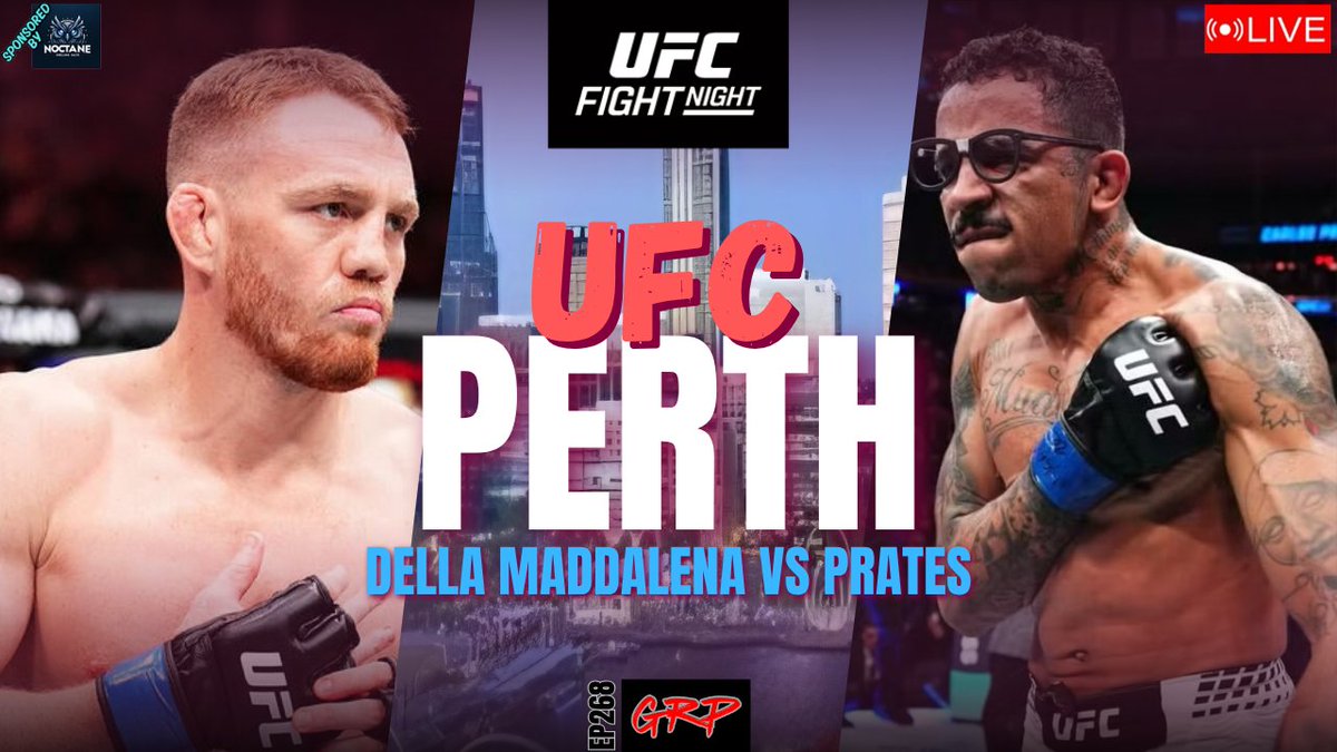 goingroundspod's tweet photo. #ufcperth has a great main card and a banger for a main event! Interesting matchups gives us lots to talk about in the newest Episode of The GRP! Check it out now on YouTube #mma 

https://t.co/UKQmhR1bfY https://t.co/F4vbBDcft2