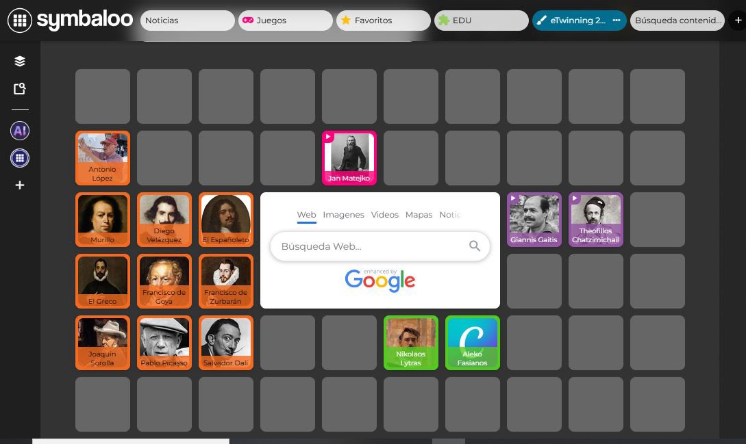 MurciaSanPablo's tweet image. 📣🎨 Seguimos avanzando en nuestro proyecto eTwinning “ARTventure through time”

📚 Libro en Book Creator recreando obras
🖥️ Presentaciones sobre artistas en Symbaloo

🔎 Disponible en el panel del cole

#etwinning #arte