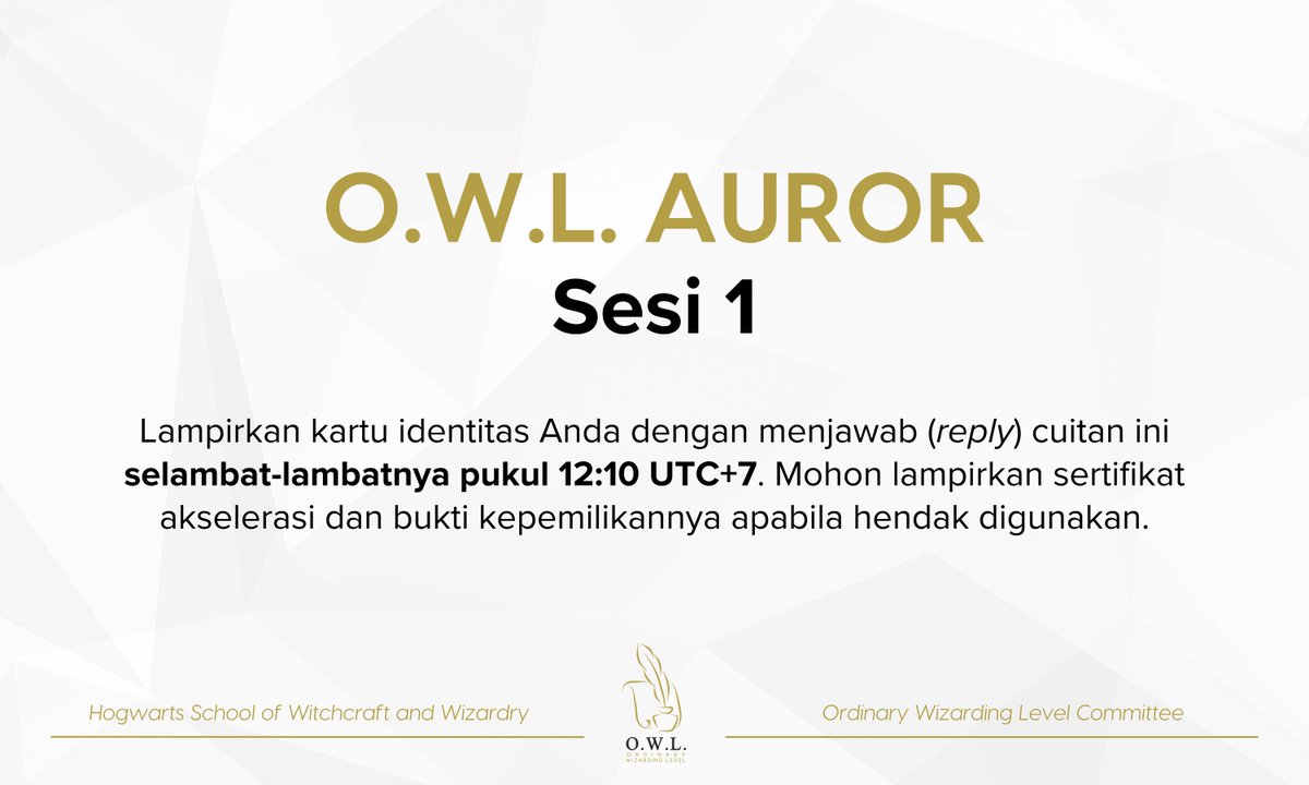 O.W.L. Committee tweet media