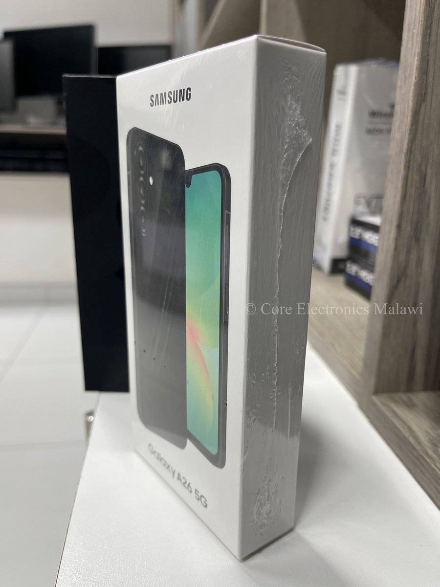 CoreMalawi's tweet photo. Brand New Samsung Galaxy A26 | Exynos 1380 CPU | 6GB RAM | 128GB Storage | 5000mAh Battery | 6.7” Super AMOLED, 120Hz Display | Mali-G68 MP5 GPU | USB Type-C 2 | 50MP Triple Camera | Going at K985,000.00 | Contact: ￼0995 47 01 74
#coreelectronicsmalawi #Samsung #SamsungGalaxyA26 https://t.co/3JUMcUI1Go