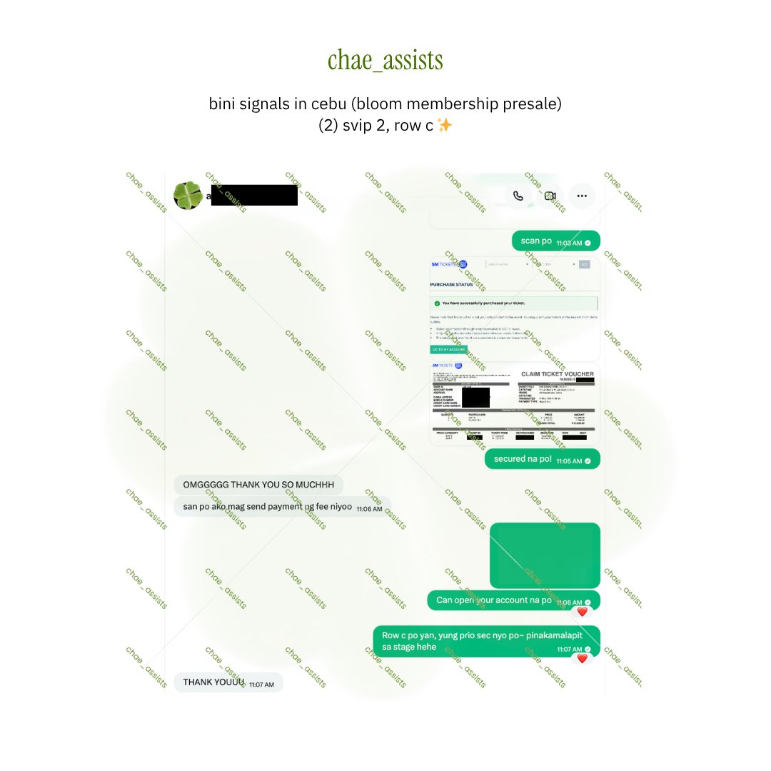 chae_assists | ticket purchasing assistance 🍀 tweet media