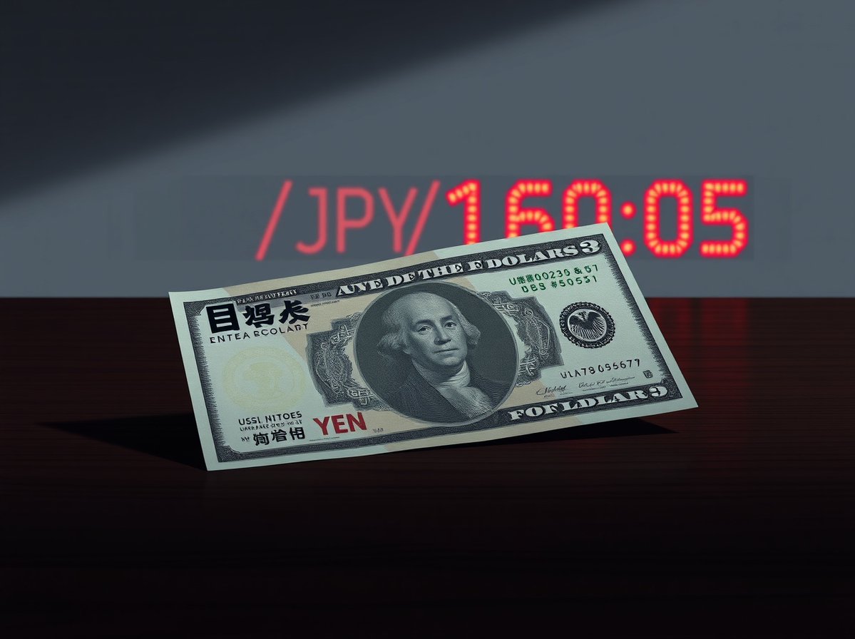 ItsBitcoinWorld's tweet image. The USD/JPY currency pair has surged past the psychologically significant 160.00 level, a move that sharply boosts the risk of direct intervention by Japanese authorities. #BOJ #Forex #Intervention #USDJPY #Yen
bitcoinworld.co.in/usd-jpy-160-in…