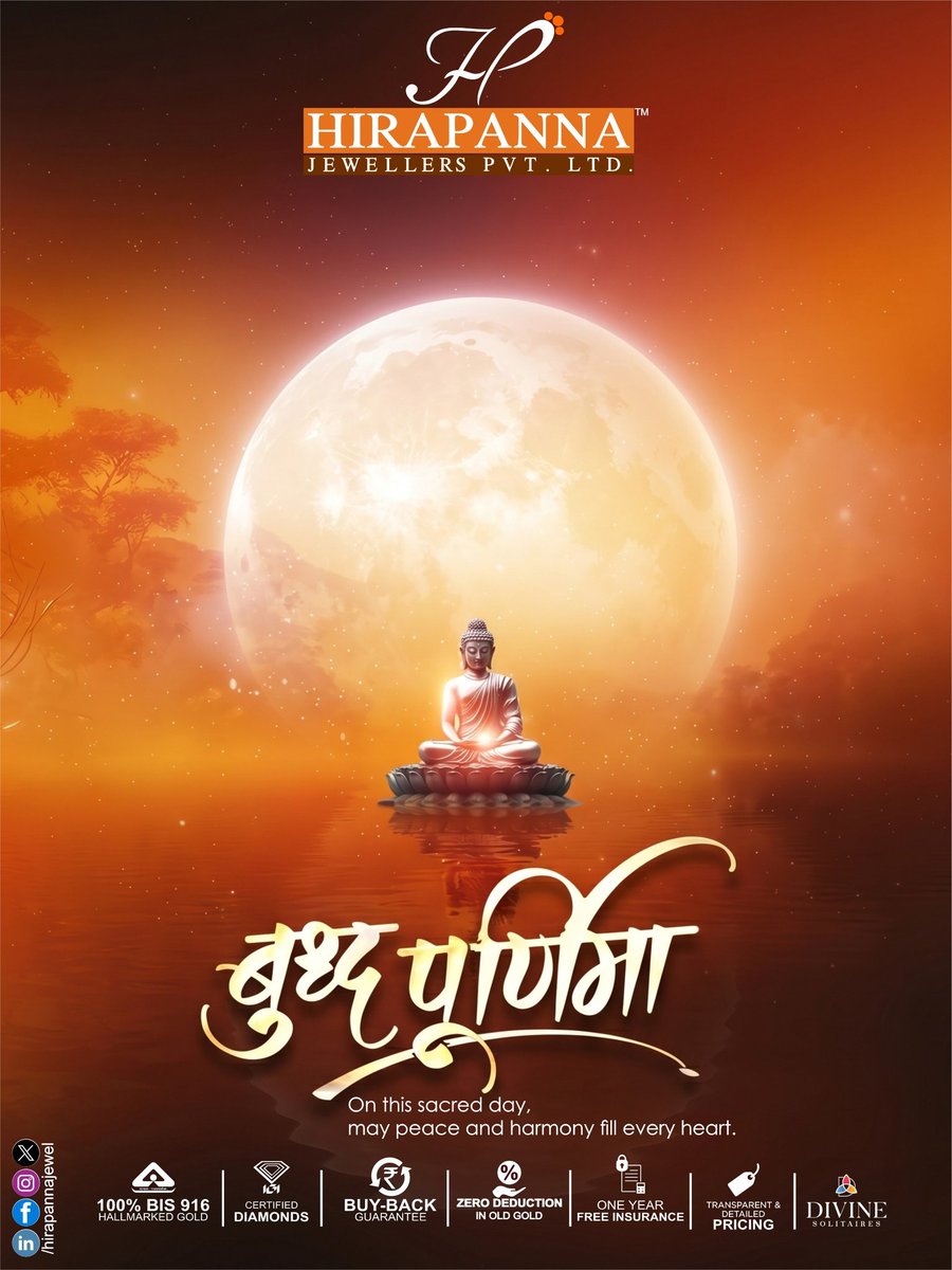 hirapannajewel's tweet image. ✨ May this Buddha Purnima bring peace, prosperity &amp;amp; inner harmony into your life.
Celebrate purity, shine with elegance.
#BuddhaPurnima #PeaceAndProsperity #HirapannaJewellers #DivineElegance