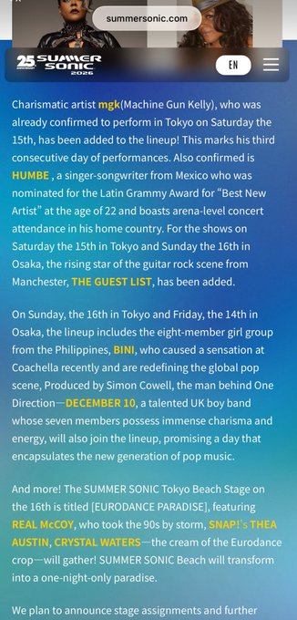 XeroxIFG's tweet photo. Hindi pala si #DyogiGcash ang dahilan. Si #BINICHELLA pala! Tignan nyo sa official website ng Summer Sonic, BINI's Coachella buzz was mentioned!😭

BINI GOES TO SUMMERSONIC

#BINIReadyToSlayJapan https://t.co/cv2FYfPwC1