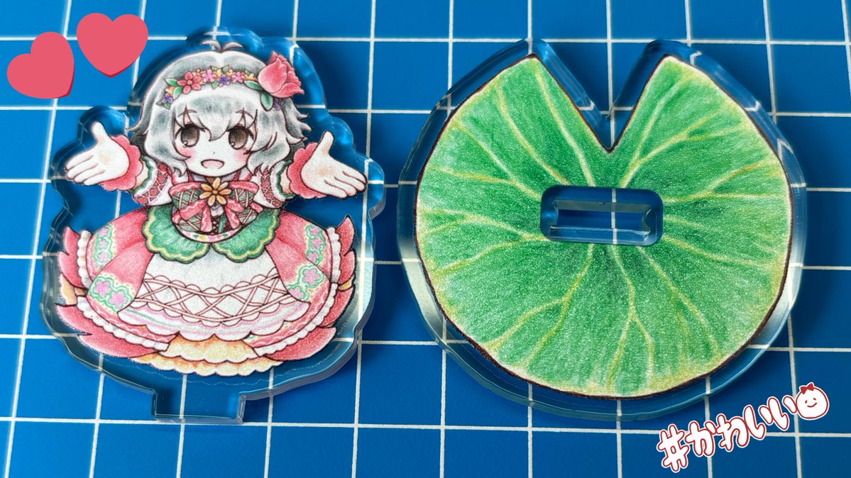 ゆめドリの頒布物が届きました🌸
ジャスト親指サイズの親指姫です！土台が蓮の葉になってます🍃
#MBF17 #ゆめドリ6