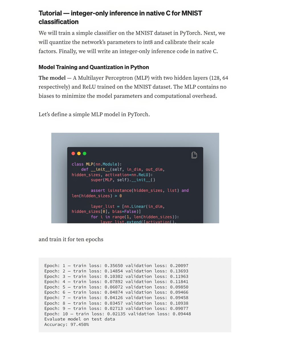 gp_pulipaka's tweet image. Integer-Only Inference for Deep Learning in Native #C. #BigData #Analytics #DataScience #AI #MachineLearning #IoT #IIoT #Python #RStats #TensorFlow #JavaScript #ReactJS #CloudComputing #Serverless #DataScientist #Linux #Programming #Coding #100DaysofCode 
bit.ly/3AD4vr3
