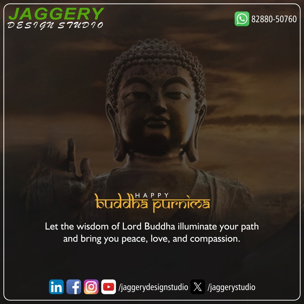 jaggerystudio's tweet photo. Let the wisdom of Lord Buddha illuminate your path and bring you peace, love, and compassion. Happy Buddha Purnima. #BuddhaPurnima #1May #JaggeryDesignStudio #GraphicDesign #DesignStudio #CreativeAgency #GraphicArtists #VisualIdentity #BrandDesign #DigitalDesign #ArtistryInDesign https://t.co/WgEWtaNnoZ