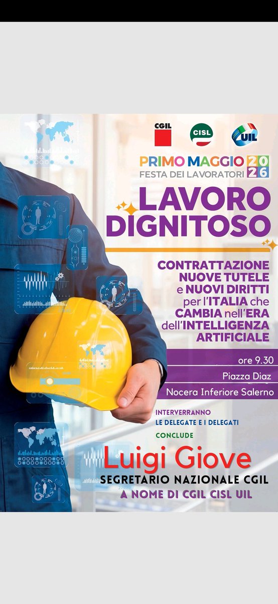 PSilvestro75's tweet photo. Buon #PrimoMaggio Festa delle Lavoratrici e dei Lavoratori! https://t.co/Tm4BfevnXY