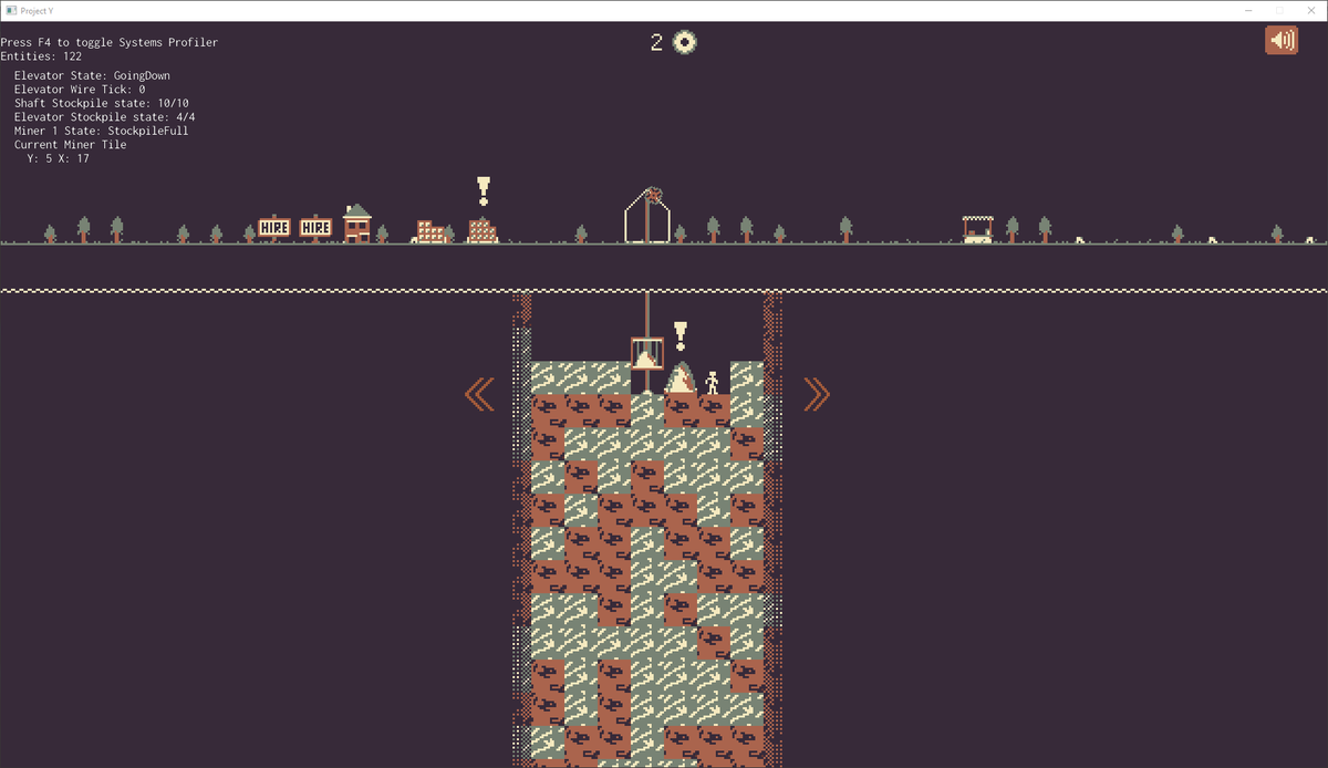 The main game loop is mostly finished now, will be focusing on upgrades and unlocks next. Like the market, elevator upgrades etc. 
It starts to feel like a game with meaningful decisions now, really enjoy working on this project.

#indiedev #gamedev