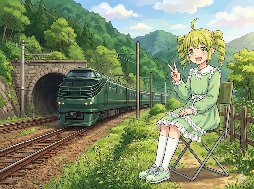 にじぴっぴ チャッピーに『特急電車』と命令したらなんと瑞風が出て来