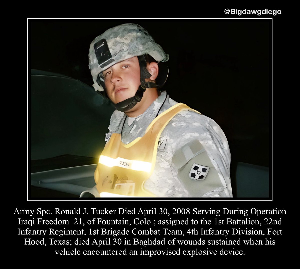 bigdawgjdub's tweet image. "They say no man is truly Dead until he is
Forgotten, so Today I say your name so you are not."
#nooneleftbehind #rememberthefallen #warrior #usarmy #army #1stbattalion #22ndinfantryregiment #1stbrigadecombatteam #4thinfantrydivision