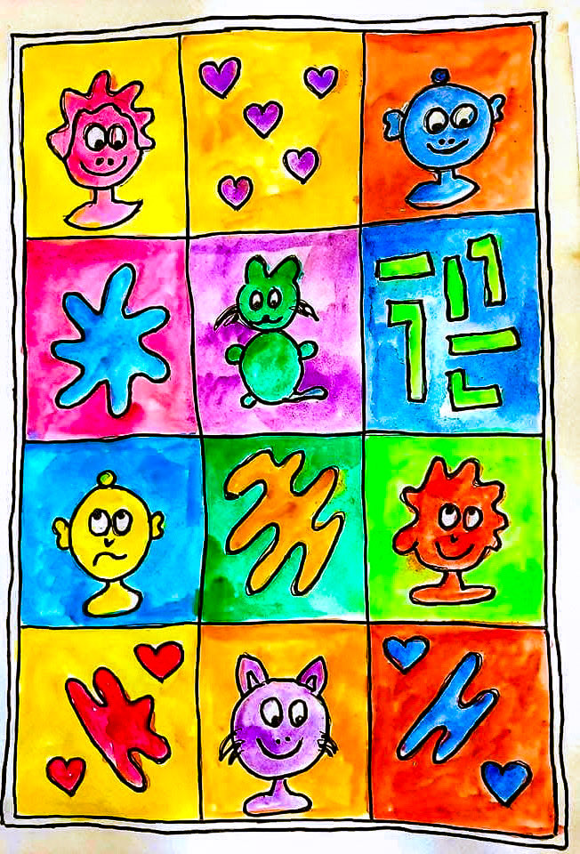 LLettink's tweet image. Lustige Farben und fröhliche Figuren! 🌈✨ Dieses Kunstwerk bringt alle zum Lächeln. 🎉 Was denkt ihr über die Kombination der Farben? 💖

#Kunst #Basteln #Farbenfroh #Kreativität #Lächeln 😄🎨