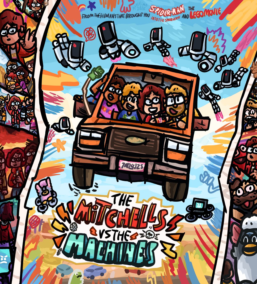 axelfilms22's tweet photo. the mitchells vs the machines :') #themitchellsvsthemachines
#TMvsTM #katiemitchell
#lindamitchell #aaronmitchell
#rickmitchell #sonyanimation
#sonypicturesanimation #25danimation #hybridanimation #mikerianda #JeffRowe #PhilLord #ChristopherMiller
#themitchellsvsthemachinesfanart https://t.co/jlz46BbkE4