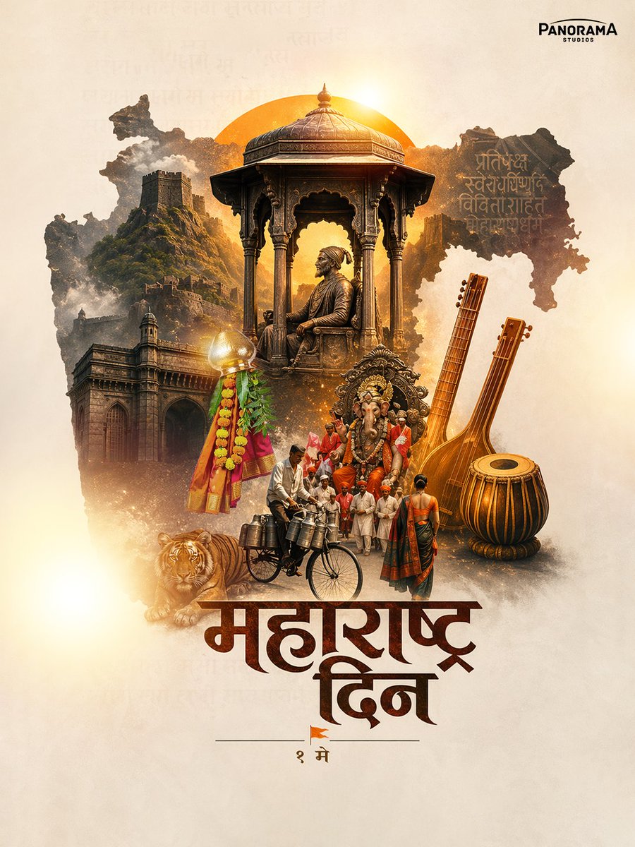 SunilKumarMory6's tweet photo. 🚩 महाराष्ट्र दिन आणि कामगार दिन च्या हार्दिक शुभेच्छा! 🚩
Celebrating Maharashtra's spirit and honoring our dedicated workforce!
Jai Maharashtra! Jai Hind! 🇮🇳
#MaharashtraDay #LabourDay https://t.co/1z7v3JsxMp