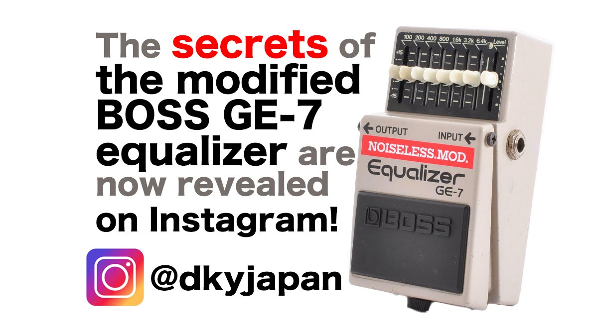 DKYJAPAN's tweet image. Clean EQ moves without the extra noise. That is the point of Boss GE-7 Modified. ebay.com/str/dkyjapan

#mod #guitarpedal #ge7