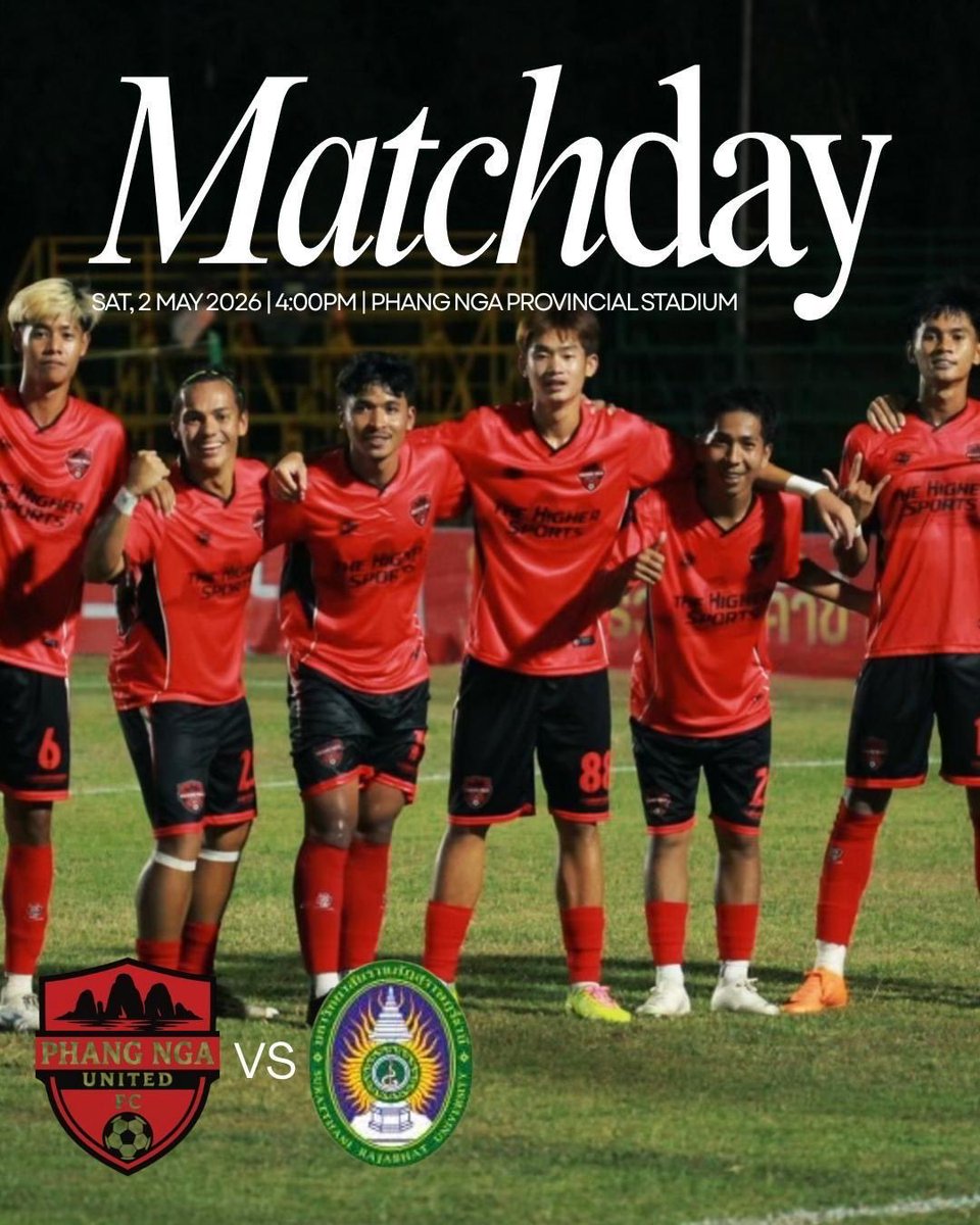 NgaFc38053's tweet photo. Come along and support the boys tomorrow kick off 4.00pm

https://t.co/g53MXe7qzi

We Weren’t Born To Follow 

#prideofphangnga #phangnga #Thailand #football https://t.co/qxa5ryWN34