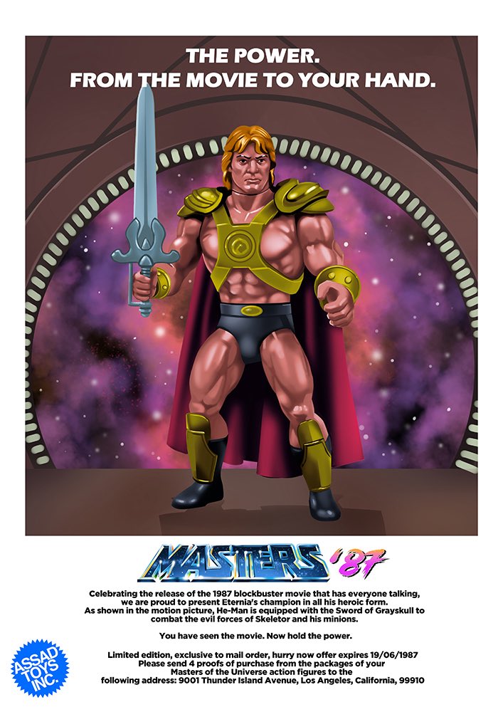 RBIllustrations's tweet image. NEW WORK!

I had the pleasure of working with Assad again for his MOTU 87 comic by producing this toy advert.

Was a lot of fun creating a 80s He-Man toy with the 1987 kit.

#HeMan #MOTU