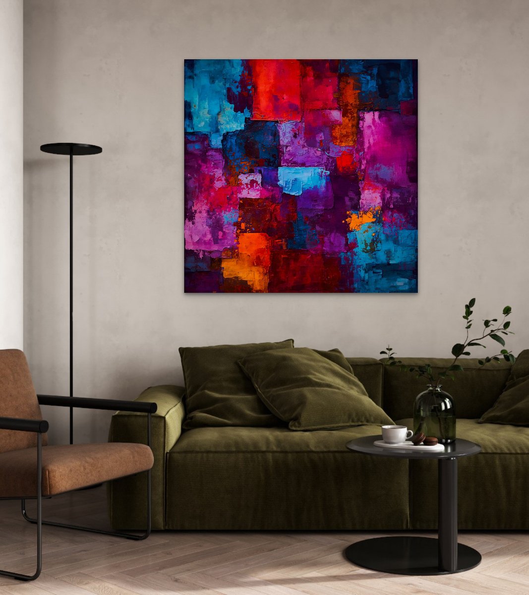MagdalenaXart's tweet image. ELECTRIC PATCHWORK — fragments of feeling stitched together in light, rhythm, and colour.
A mosaic of impulses where every block carries its own pulse, yet together
they become one living energy.

We are all made of beautiful pieces. ⚡️

#AbstractArt #ArtCollectors