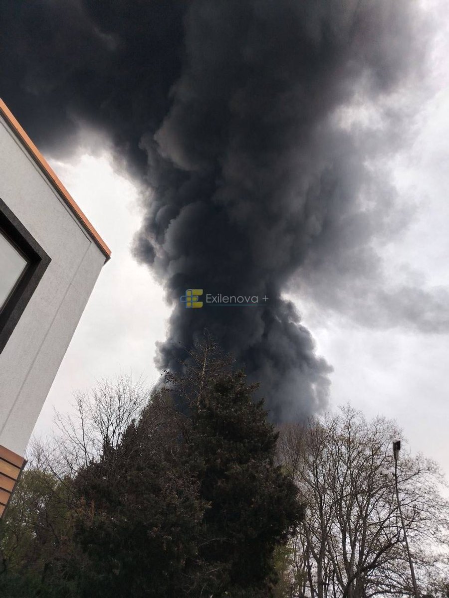 Tuapse, locals report that one oil reservoir is on fire after uav attack