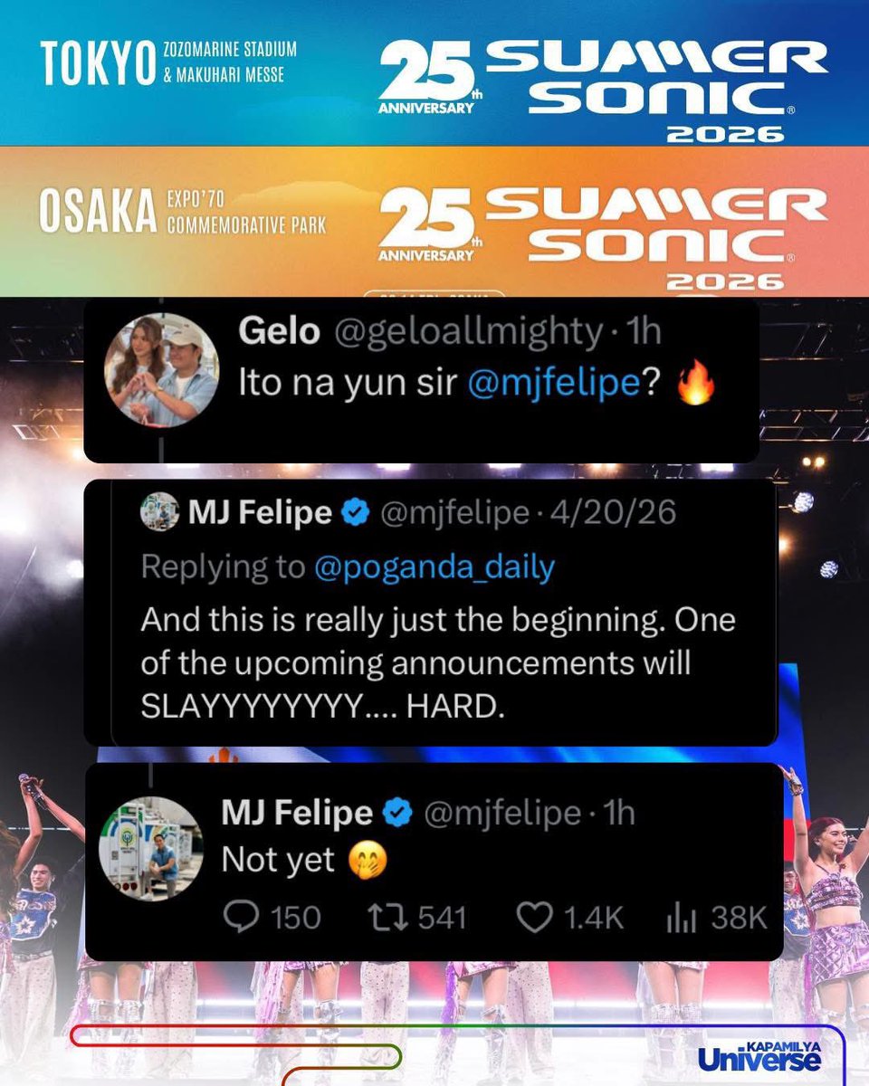 kowalerts's tweet photo. BINI KARMA ISN’T OVER YET—THE NATION’S GIRL GROUP IS TAKING OVER THE WORLD, AND THEY’RE JUST GETTING STARTED! 🌍🌸🔥

May mas matinding pasabog pang paparating ang Nation’s Girl Group matapos ang sunod-sunod nilang bigating ganap nitong Abril sa Coachella, Grammy Museum, at Billboard!

UPCOMING:
• BINI on ASAP XP at Araneta
• BINI Signals 2-day concert at MOA Arena
• BINI Signals at Seaside Cebu Arena
• BINI Signals US tour with 6 shows
• BINI Signals Canada tour with 5 shows
• BINI Signals Europe tour with 6 shows
• BINI Signals in Singapore and Taiwan
• BINI at Osaka and Tokyo for Summer Sonic 2026

#BINI #Biniph

Photo credit Kapamilya Universe