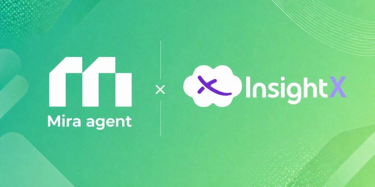 miraagent_ai's tweet image. We are excited to announce our partnership with @InsightXHQ  

InsightX is an AI-powered information finance market that transforms data, judgments, and expectations into tradable, verifiable, and settleable assets.

Stay tuned for more updates 🔥

#MiraAgent #Partnership #AI