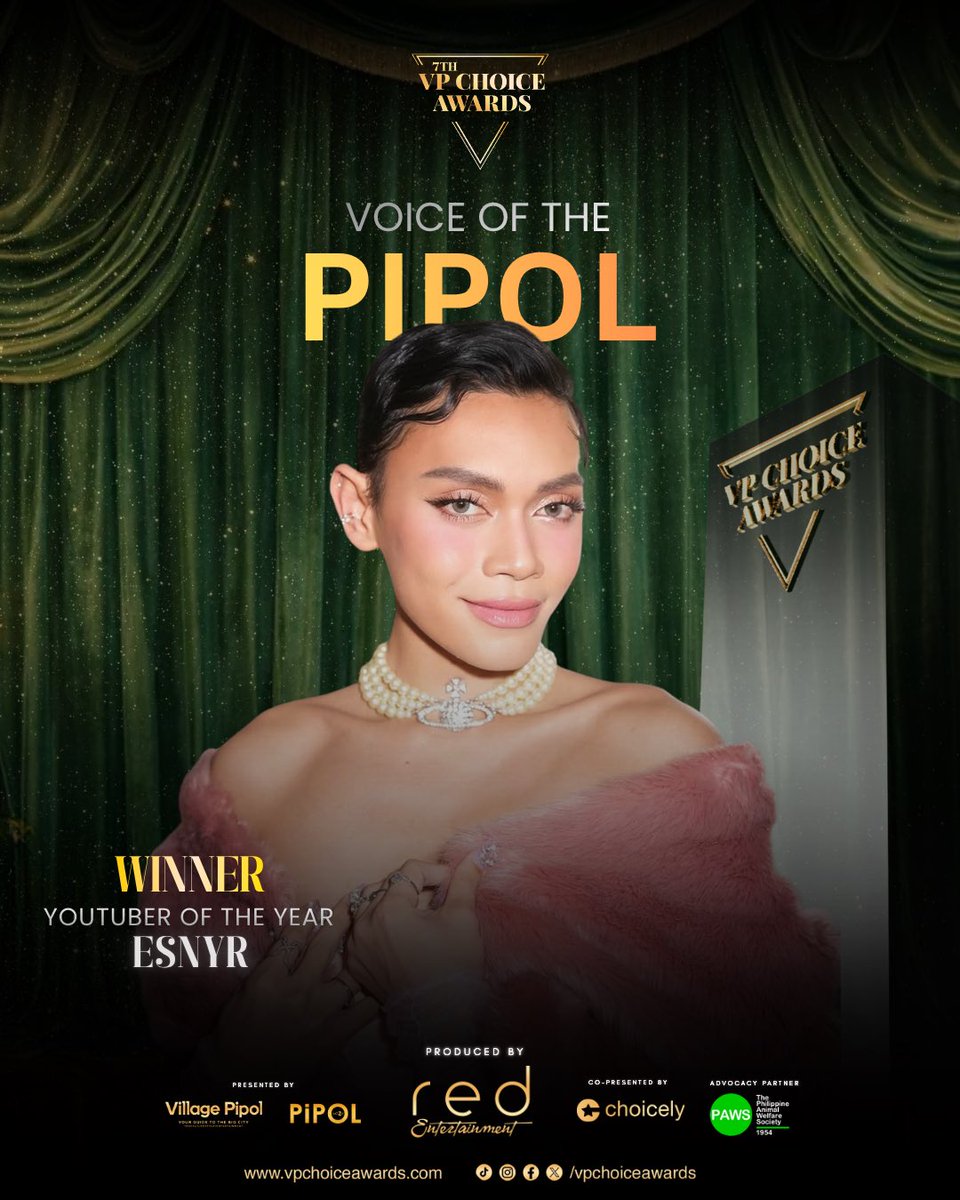 vpchoiceawards's tweet photo. The 7th VP Choice Awards for the Social Media Category

Viral Tiktok Video of the Year goest SINO NGA BA SYA? / Mika Salamanca

Content Creator of the Year goes to Hajie Alejandro

Youtuber of the Year goes to Esnyr

Congratulations!

#7thVPCAGala #7thVPChoiceAwards #VPChoiceAwards