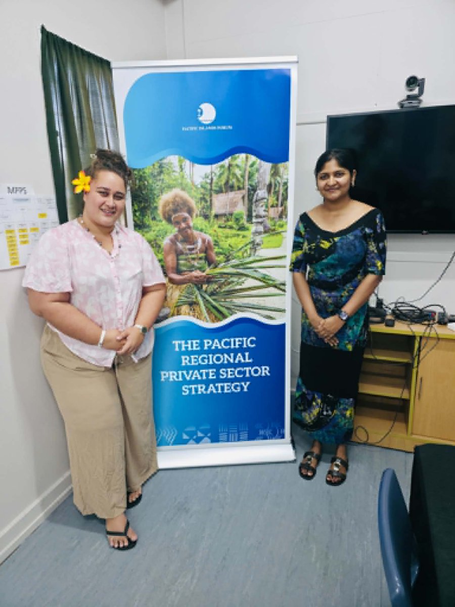 ForumSEC's tweet photo. The Private Sector team at the Pacific Islands Forum Secretariat (PIFS) undertook in-country consultations in the Cook Islands on the development of the Pacific Regional Private Sector Strategy Implementation Plan (IP), a deliverable of the Pacific Roadmap for Economic Development under the 2050 Strategy for the Blue Pacific Continent.

The consultations brought together national stakeholders including government agencies, private sector and industry bodies, civil society, and development partners to identify gaps and opportunities that would inform the Implementation Plan, ensuring it is grounded in national realities while strengthening ownership and alignment.

The team also visited businesses alongside the Cook Islands Chamber of Commerce and Business Link Pacific, gathering practical, on-the-ground insights into the challenges and opportunities facing the private sector.

Insights from in-country consultations will be combined with broader regional engagements to shape Regional Collective Actions that advance private sector development and strengthen support for micro, small, and medium enterprises across the region. The Implementation Plan will then be submitted for consideration and endorsement at the 2026 Forum Economic Ministers Meeting.

A copy of the endorsed Pacific Regional Private Sector Strategy can be found at https://t.co/DLMZCfRkGN