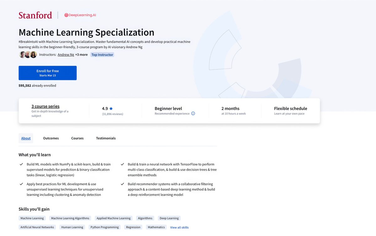 gp_pulipaka's tweet image. Top AI Courses on Coursera! #BigData #Analytics #DataScience #AI #MachineLearning #NLProc #IoT #IIoT #PyTorch #Python #RStats #TensorFlow #Java #JavaScript #CloudComputing #Serverless #DataScientist #Linux #Programming #Coding #Books #100DaysofCode  
geni.us/7-AI-Coursera-…