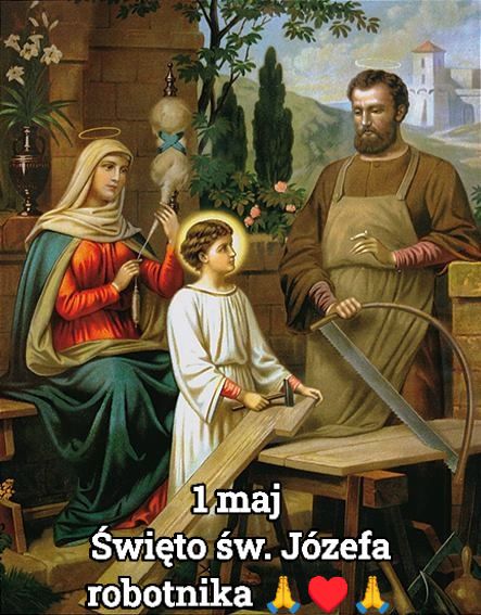 #EchoHistorii 
1 maja - wspomnienie św. Józefa, rzemieślnika, patrona ludzi pracy, rzemieślników, stolarzy i cieśli. Zostało  ustanowione w 1955 przez papieża Piusa XII jako odpowiedź Kościoła na ideologiczne spory wokół pracy i jej znaczenia.