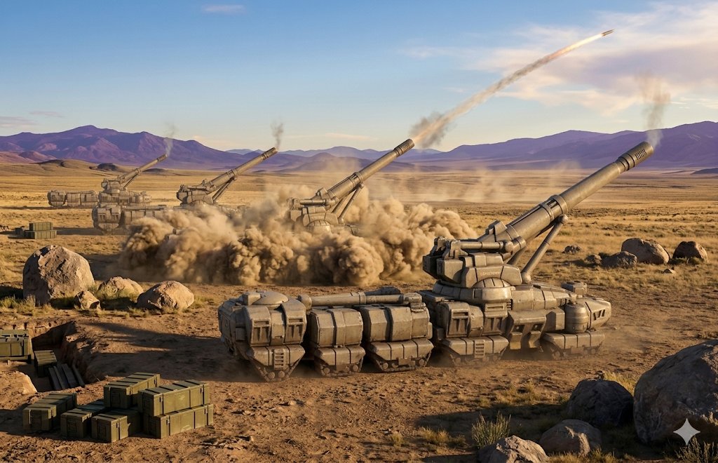frthegratergood's tweet image. Mobile Long Tom 
The word for "reach out and touch some one." While I do like these guns, I've been using the smaller Thumpers.  A lance of these thing can make a mess of anything. And as I play a lot of FoW and TY, I typically get them in 3s and 4s. #Battletech #Wargaming